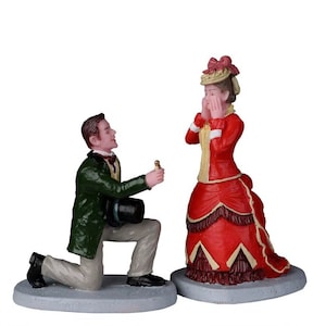 Lemax THE PROPOSAL Set of 2 #22141 Caddington Christmas Village Figurines 2022 New Retail Packaging