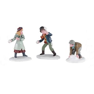 Lemax SNOWBALL SKIRMISH 3er Set #02942 Caddington Christmas Village Figurines 2020 Neue Verpackung