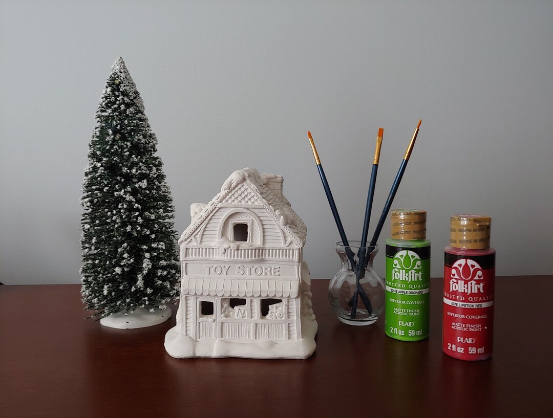 California Creations TOY STORE SE155 Ready to Paint Christmas Village