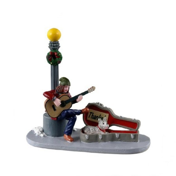 Lemax DOWNTOWN BUSKER Girl Playing Guitar # 32208 Christmas