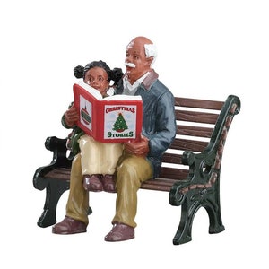 Lemax CHRISTMAS STORIES #72505 Grandpa & Little Girl Christmas Village Figurines 2017 New Retail Packaging