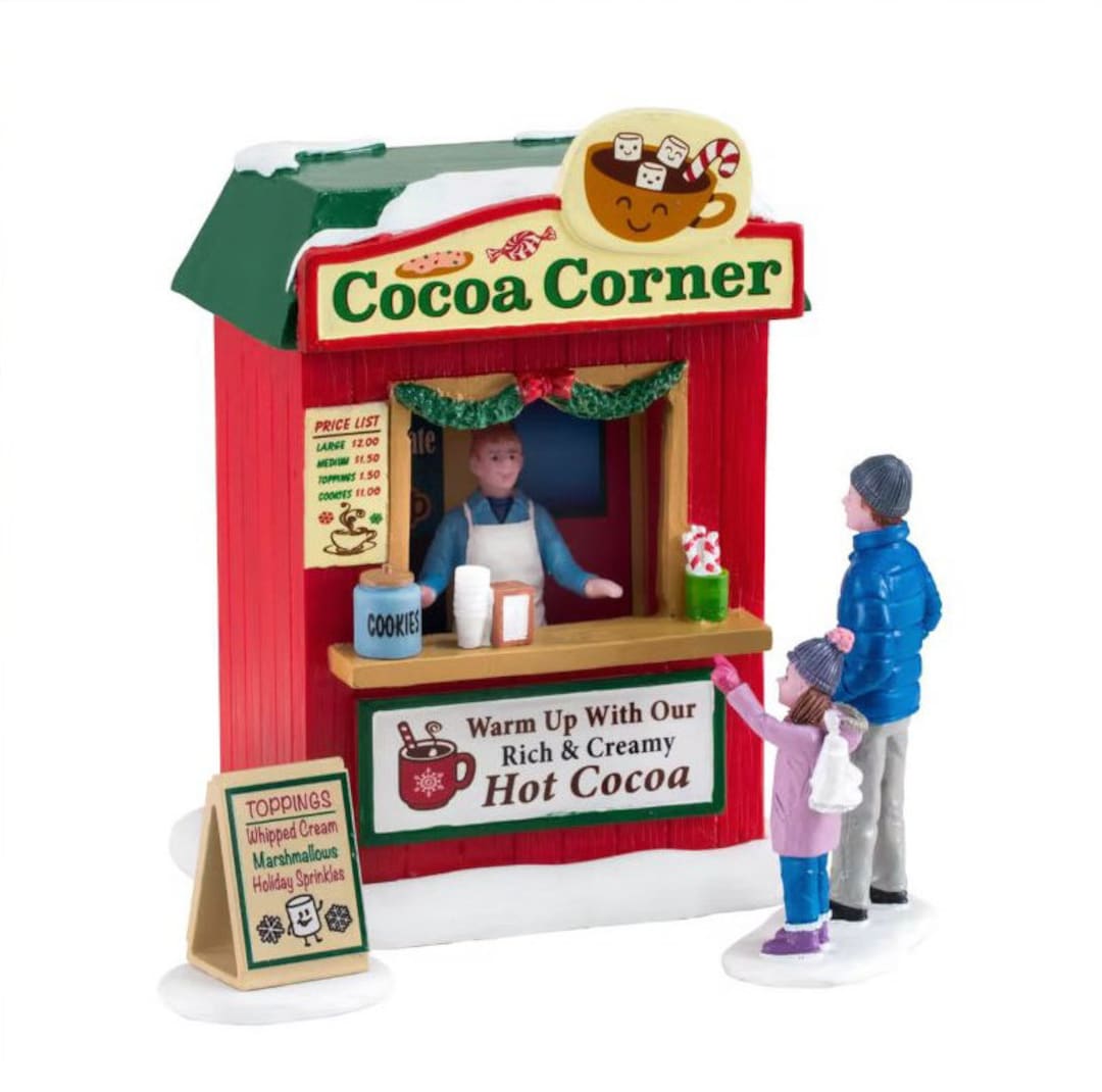 Lemax COCOA CORNER Set of 3 13571 Christmas Vail Village Accessory