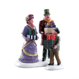 Lemax WALKING FAMILY 2er-Set #82605 Caddington Christmas Village Figuren 2018 Neue Verpackung