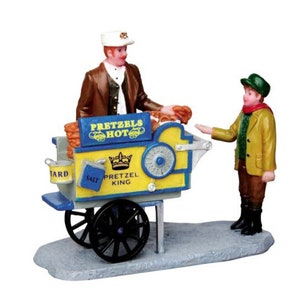 Lemax PRETZEL KING CART #42238 Figurki Wioski Bożonarodzeniowej Nowe opakowanie detaliczne