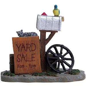 Lemax MAILBOX TABLEAU Yard Sale #74625 Weihnachtsdorf Figuren 2007 Im Ruhestand Eingestellt Neue Einzelhandelsverpackung