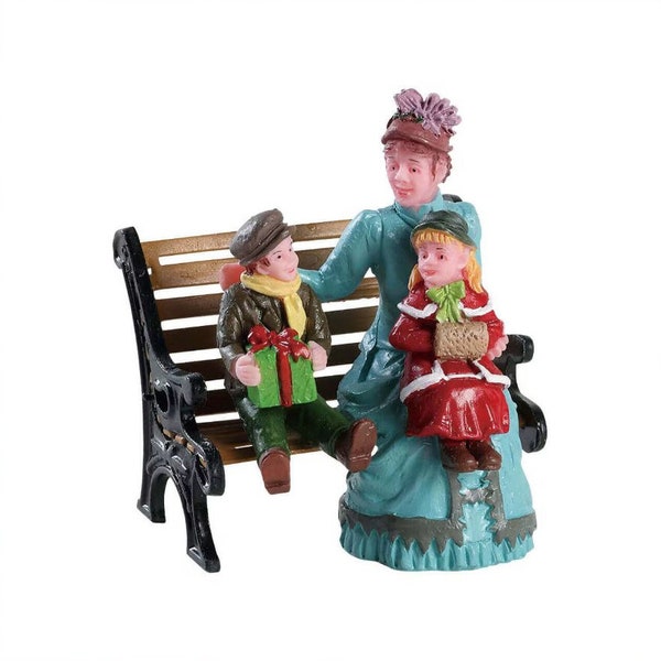 Lemax SITTING TOGETHER  #82606 Caddington Christmas Village Figurines 2018 New Retail Packaging