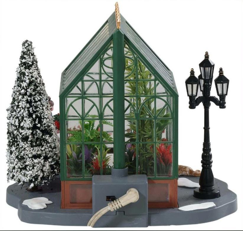 LEMAX Victorian Greenhouse-lighted Holiday Village Accent