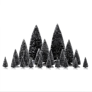 Lemax 21 Pieces ASSORTED PINE TREES # 04768  Christmas Village Accesories New Retail Packaging