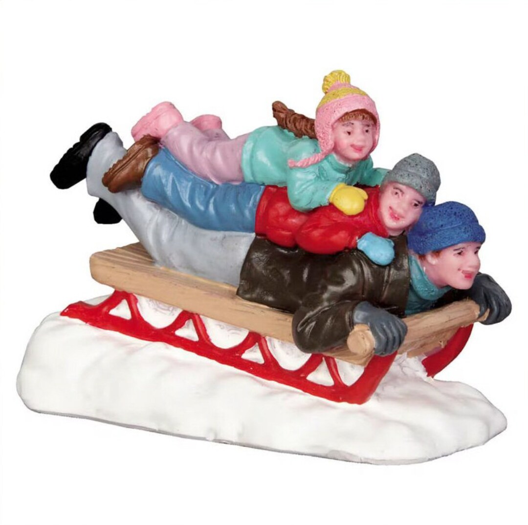 Shop Lemax Sledding With Dad General - Multi on