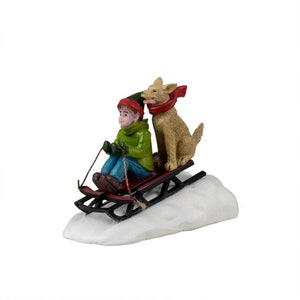 Lemax DOGGONE DOWNHILL SLEDDING # 42351 Caddington Christmas Village Figurines 2024 New Retail Packaging