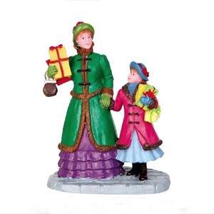 Lemax CHRISTMAS SHOPPING #42257 Caddington Weihnachtsdorf Figuren 2014 Neue Verpackung