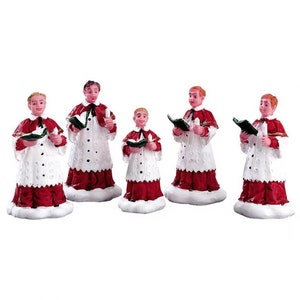 Lemax THE CHOIR Set of 5 # 52038 Christmas Village Accesories Figurines 2005 New