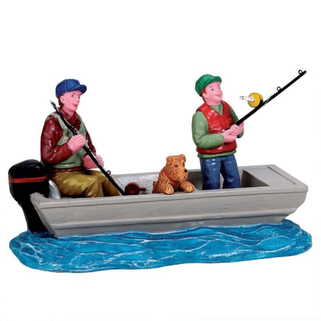 Lemax FAMILY FISHING TRIP 72521 Christmas Plymouth Corners Village  Accessories Figurine 2017 New Retail Packaging 