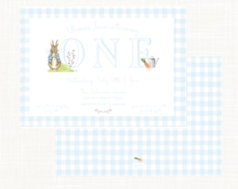 Peter Rabbit Birthday Invitation