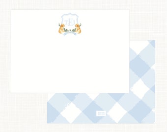 Personalized Flat Blue Puppy Stationery