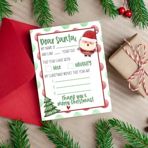 Letter to Santa Printable Letter to North Pole Toddler Santa - Etsy