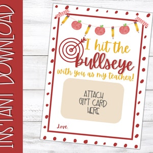 First Day of School Gift | Back to School Teacher Gift | Meet the Teacher Gift | I hit the Bullseye