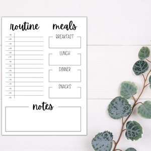 Child Routine Information