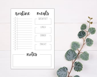 Información de rutina infantil