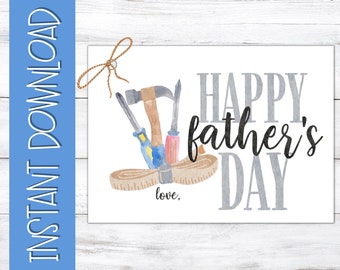 Tool Themed Father's Day Gift Tag (PDF)