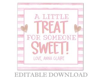 Etiqueta imprimible de San Valentín: Un capricho para alguien especial (PDF)