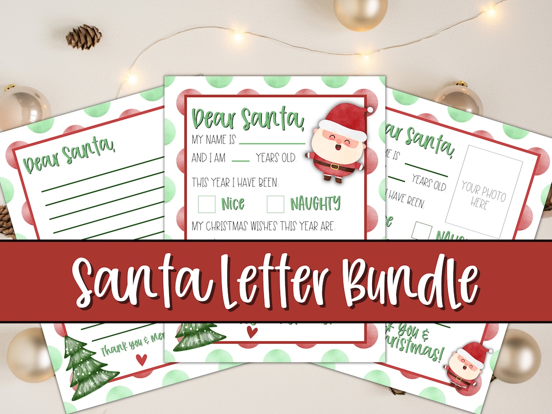 Letter to Santa Printable, Letter to North Pole, Toddler Santa Letter ...