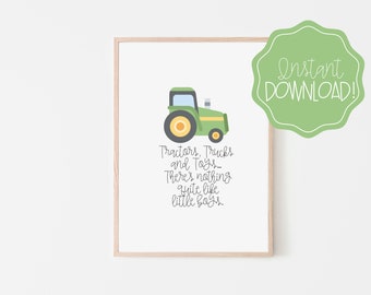 Tractor Nursery Decor: Little Boys Printable (Digital Download)