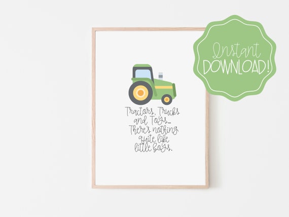 Tractor Nursery Decor: Little Boys Printable (Digital Download)