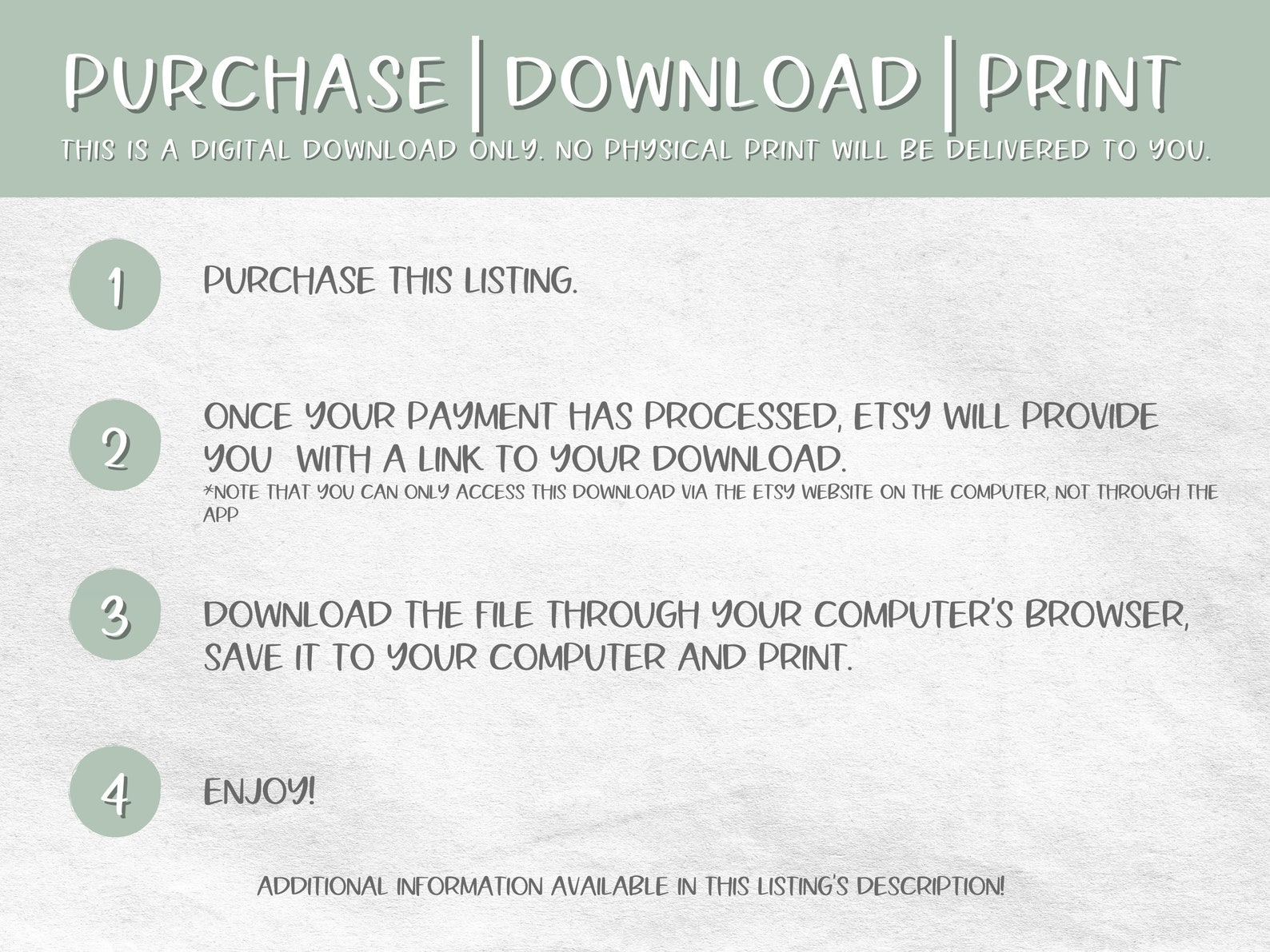 Emergency Information Sheet - Etsy