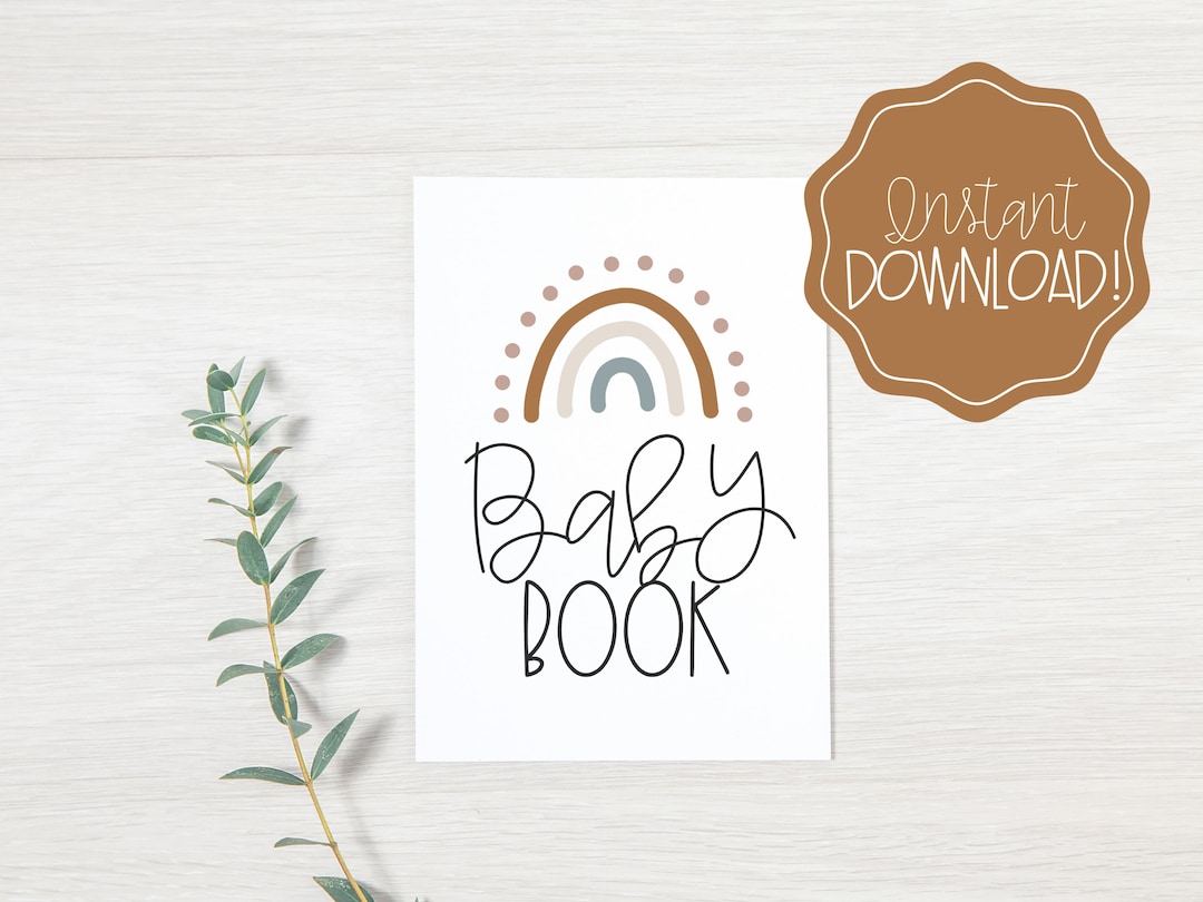 Boho Inspired, Simple Baby Book Printable, Baby Keepsake Journal, Baby ...