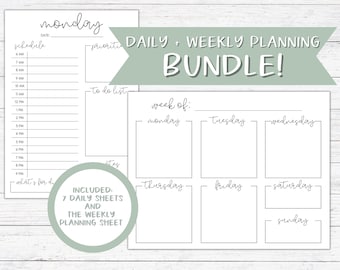 Planificador diario y semanal (descarga digital)