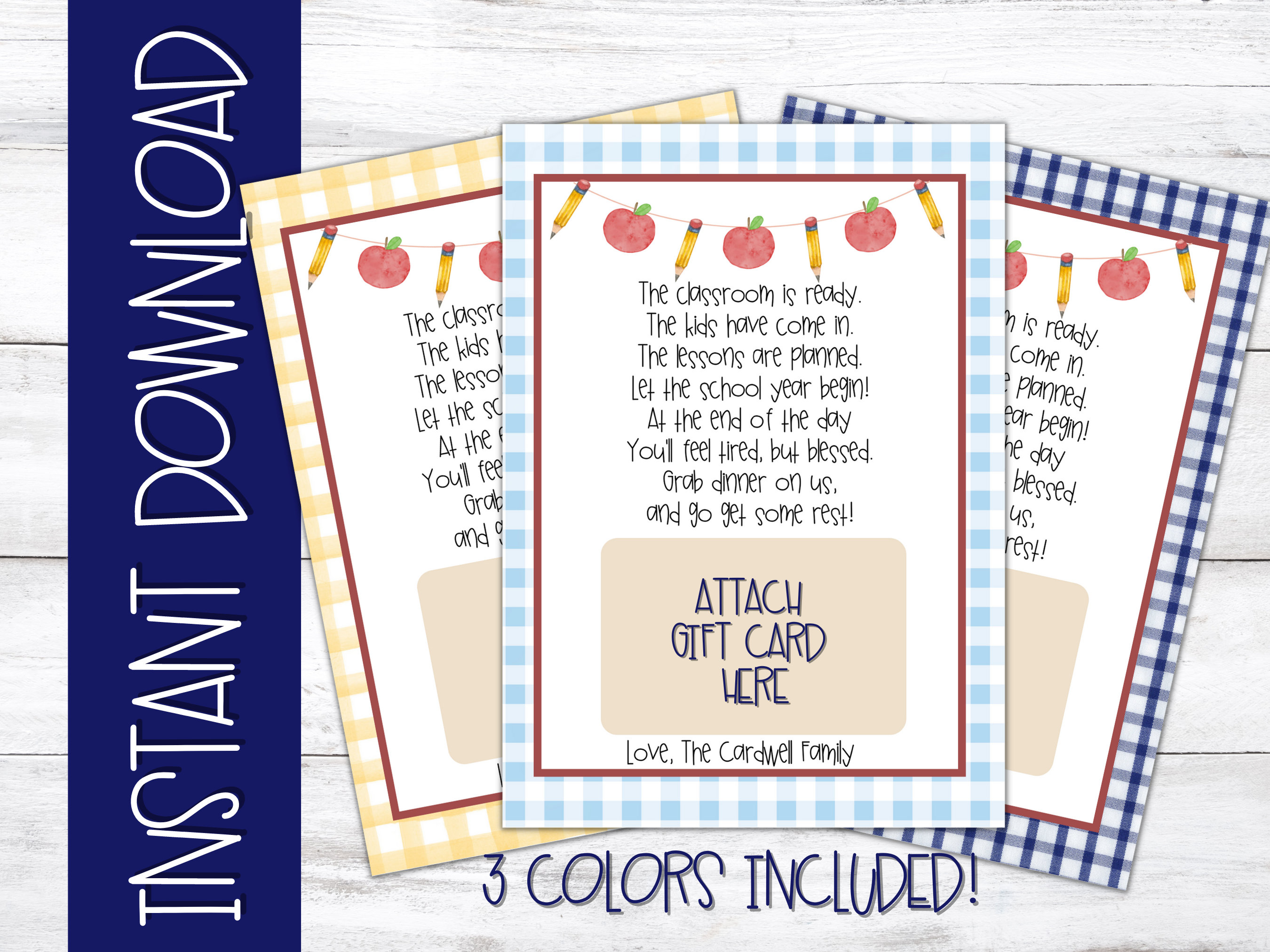 First Day of School Printable | Teacher Gift | First Day of School Gift | Back to School Teacher Gift | Meet the Teacher Gift