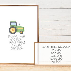 Tractor Nursery Decor: Little Boys Printable (Digital Download) image 3