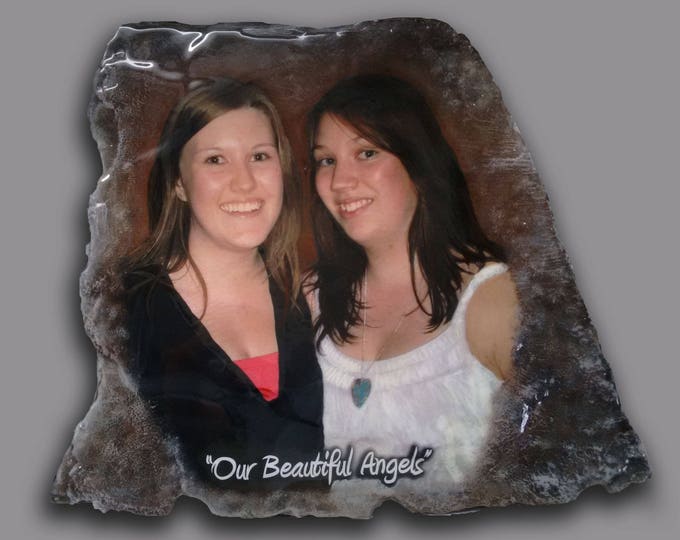 Hand Painted Large Memorial Photo Art on Stone