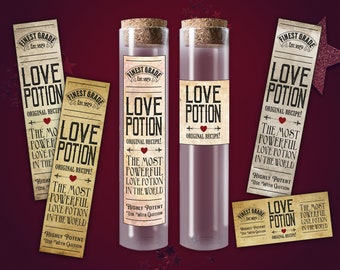 Download Love potion labels | Etsy