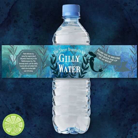 Magical Gilly Water printable water bottle labels | Etsy