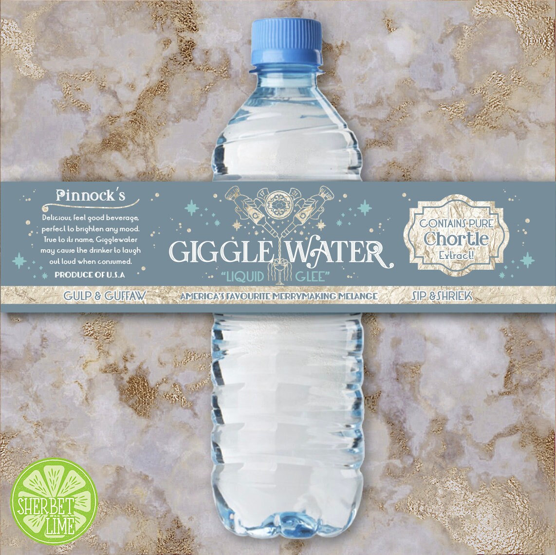Magical Giggle Water printable water bottle labels | Etsy