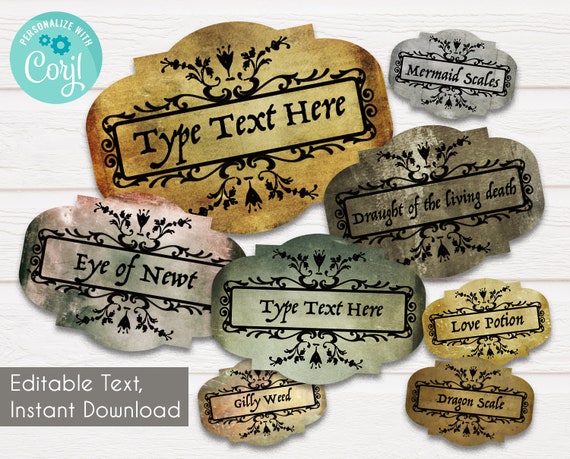 Apothecary Potion Labels, Potions Label Stickers