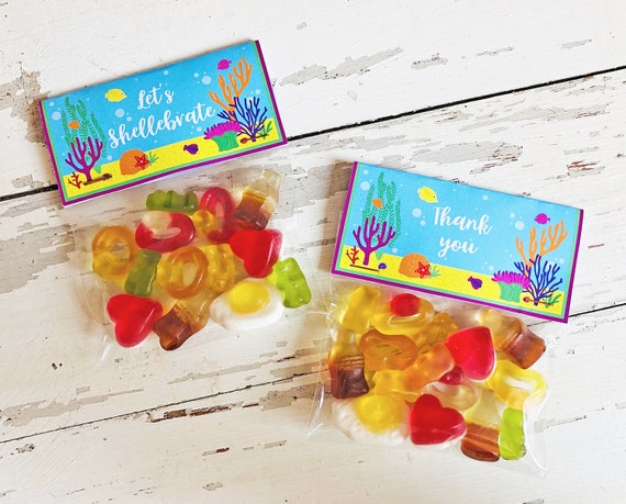 Mermaid Treat Bag Toppers | Candy Treat Bag | Under the Sea Party | Little Mermaid Party | Mermaid Birthday Party | Mermaid Party Favors Il_570xn