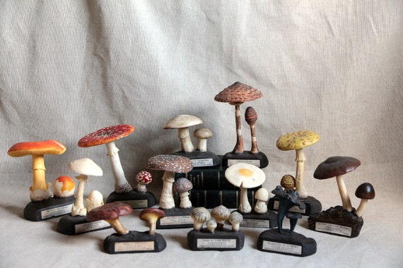 フランス　ビンテージ　毒キノコ模型　アンティーク　理科系 フランスビンテージ毒キノコ模型アンティーク理科系