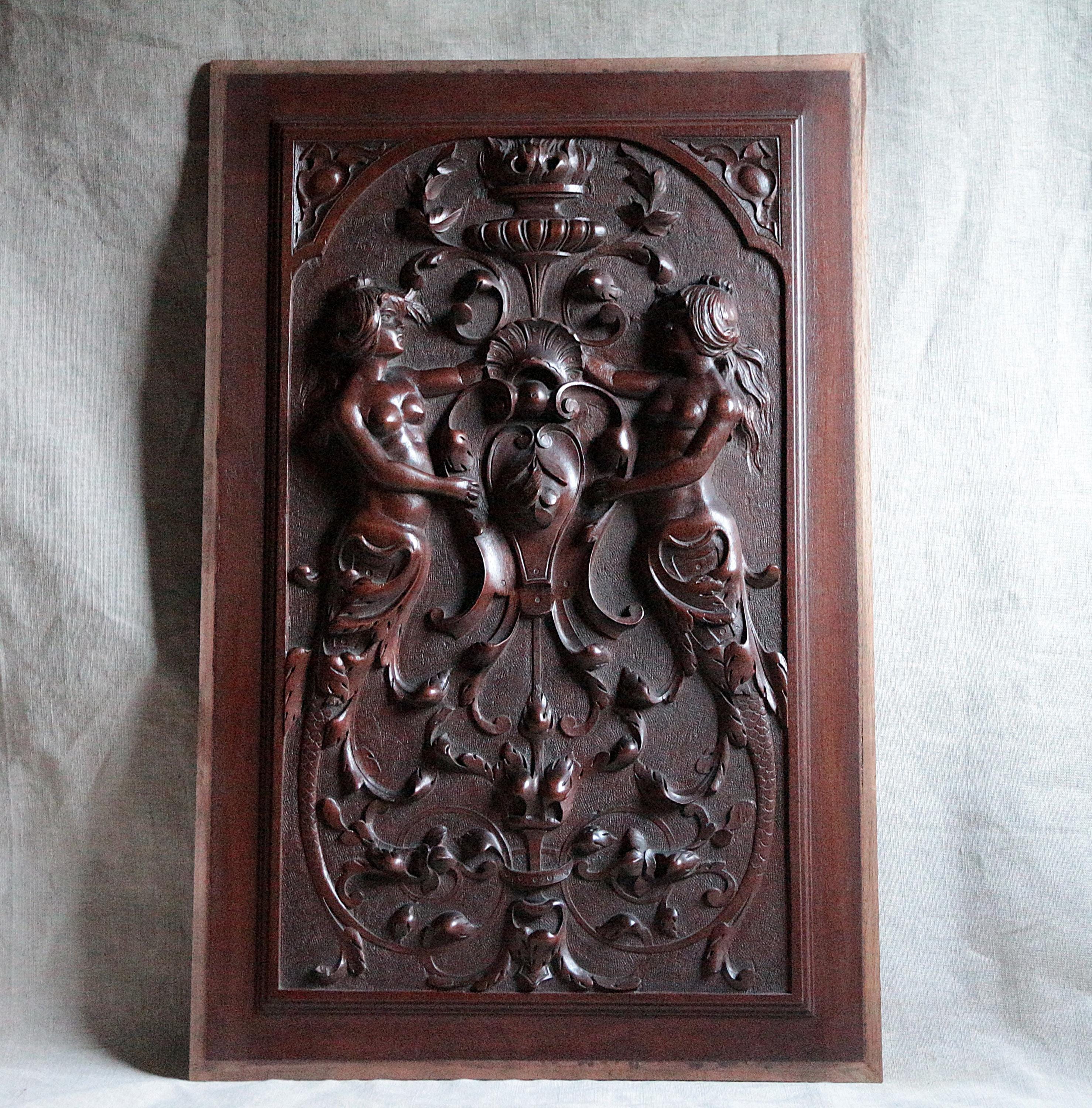Antique French Carved Wood Panels - Etsy