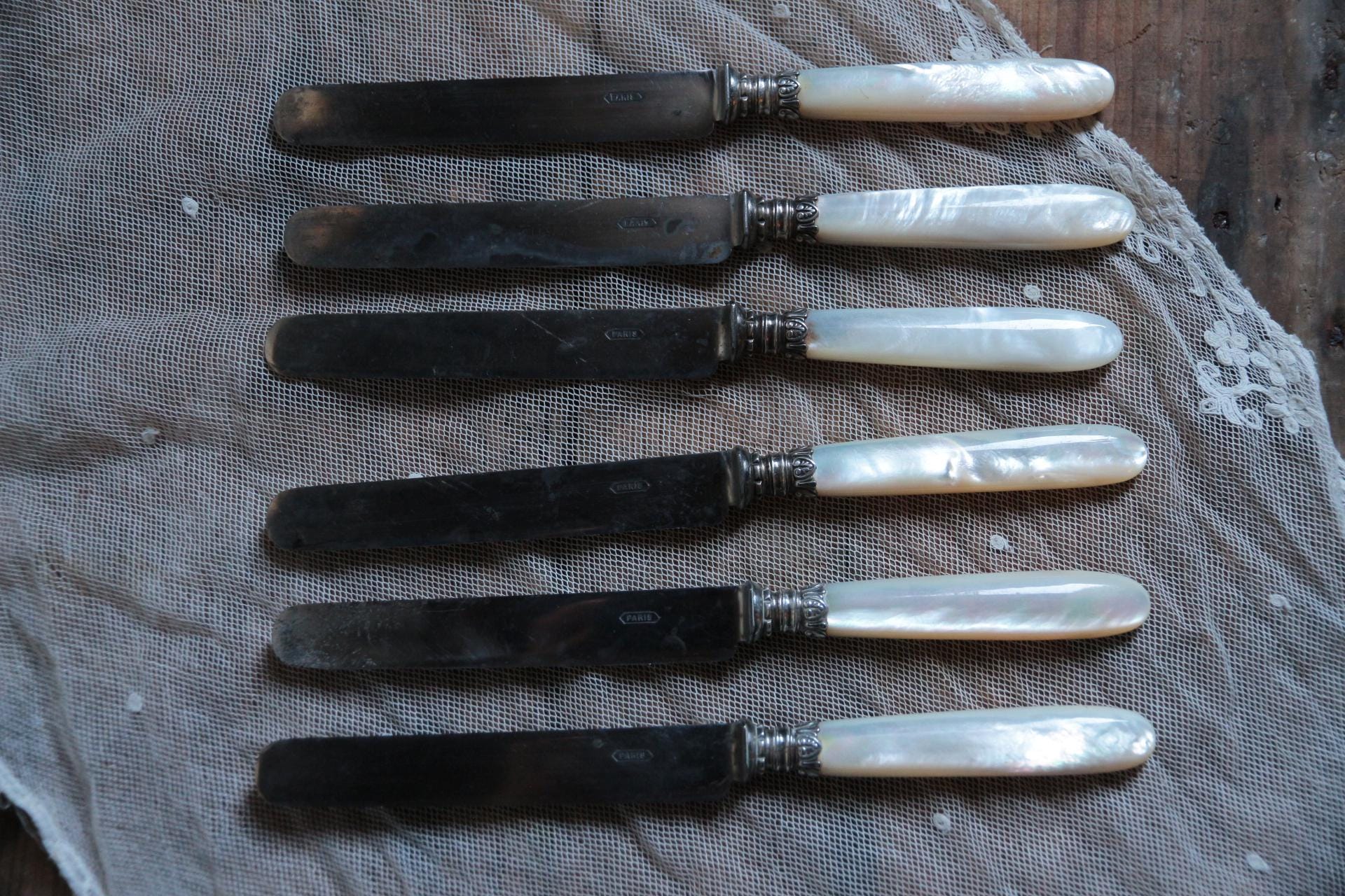 Vintage mother of pearl cheese knives - Etsy 日本