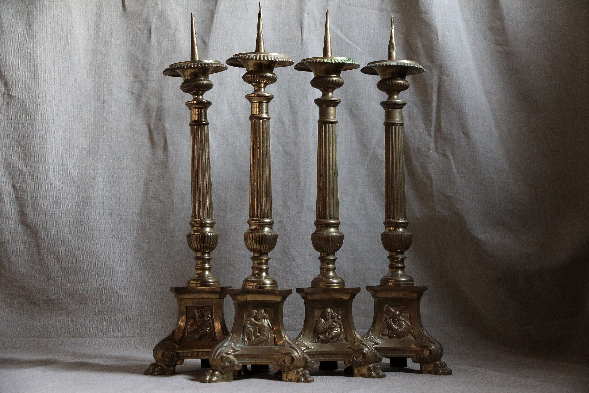 Gothic candlestick - Bronze - ca. 1880 - Catawiki