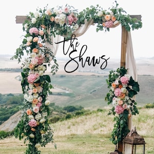 Custom Last Name Sign | Personalized Family Name Words | Wedding Backdrop Sign | Custom Wooden Sign