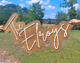 Large Last Name Sign | Wedding Name Sign | Wood Last Name Sign | Wedding Backdrop | Family Name Wood Sign