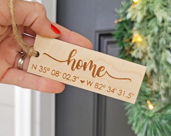 Custom GPS Coordinates Ornament | New Home Ornament | Newlywed Ornament | Closing Gift/Real Estate Gift Christmas