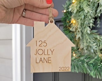 Custom Home Address Ornament | New Home Christmas Ornament | Closing Gift/Real Estate Gift Christmas