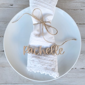 Wood Place Cards | Wedding Name Place Cards | Name Tags | Event Place Cards | Small Laser Cut Names