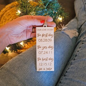 Wedding Gift Ornament | Our Love Story Ornament | First Christmas Married Ornament | Custom Memorable Christmas Ornament