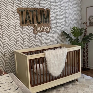 Large Wood Name Sign | Nursery Name Sign | Layered 3D Baby Name Sign | Custom Name Sign